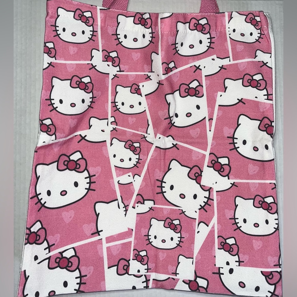 Pink & White Multicolor Hello Kitty Bag, Kawaii Sanrio accessories, Tote Bag